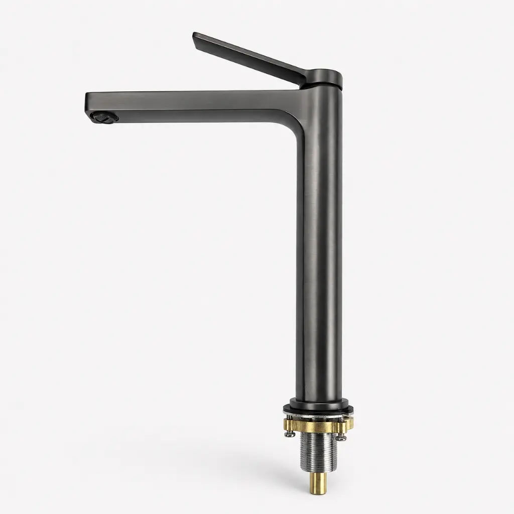 RGG-36104GM_Grifería Alta Monomando Lavamanos Gun Metal_01.webp
