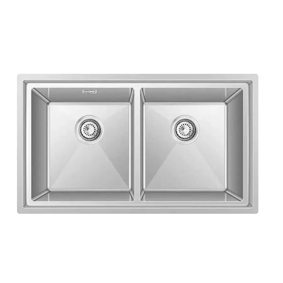 Lavaplatos Doble 77x46 cm Acero Inoxidable