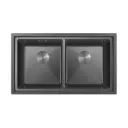 Lavaplatos Doble 77x46 cm Acero Inoxidable Nano Black