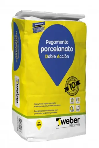 [QUI093] Adhesivo Porcelanato Weber DA Polvo 25 kg